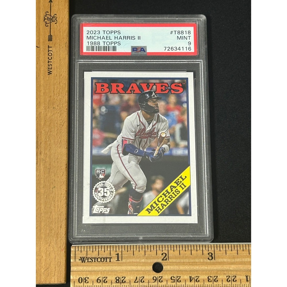 2023 Topps Michael Harris II 1988 Topps RC 35th Anniversary PSA‎ 9 Mint